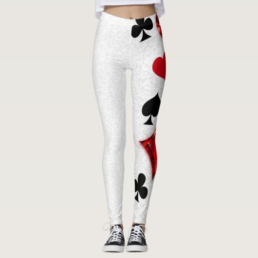 Poker Player Gambler Kartenspielen Anzug Las Vegas Leggings (Vorderseite)