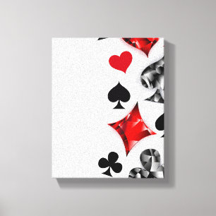 Poker Player Gambler Kartenspielen Anzug Las Vegas Leinwanddruck
