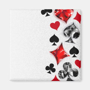 Poker Player Gambler Kartenspielen Anzug Las Vegas Magnet