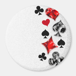 Poker Player Gambler Kartenspielen Anzug Las Vegas Magnet
