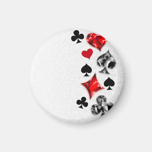 Poker Player Gambler Kartenspielen Anzug Las Vegas Magnet