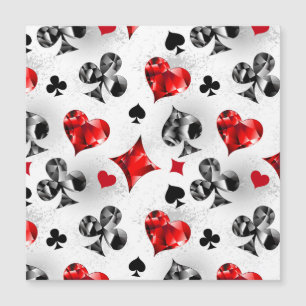 Poker Player Gambler Kartenspielen Anzug Las Vegas Magneteinladung