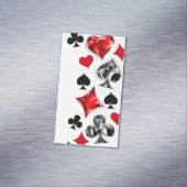 Poker Player Gambler Kartenspielen Anzug Las Vegas Magnetische Visitenkarte (Beispiel)