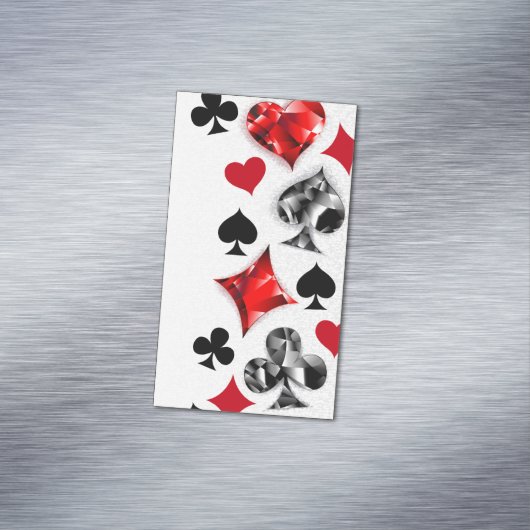 Poker Player Gambler Kartenspielen Anzug Las Vegas Magnetische Visitenkarte (Beispiel)