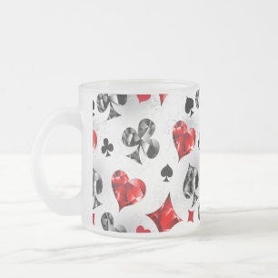 Poker Player Gambler Kartenspielen Anzug Las Vegas Mattglastasse