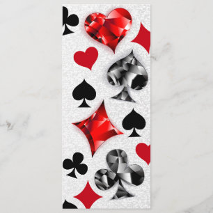 Poker Player Gambler Kartenspielen Anzug Las Vegas Menükarte