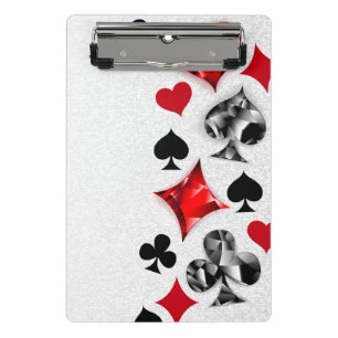 Poker Player Gambler Kartenspielen Anzug Las Vegas Mini Klemmbrett