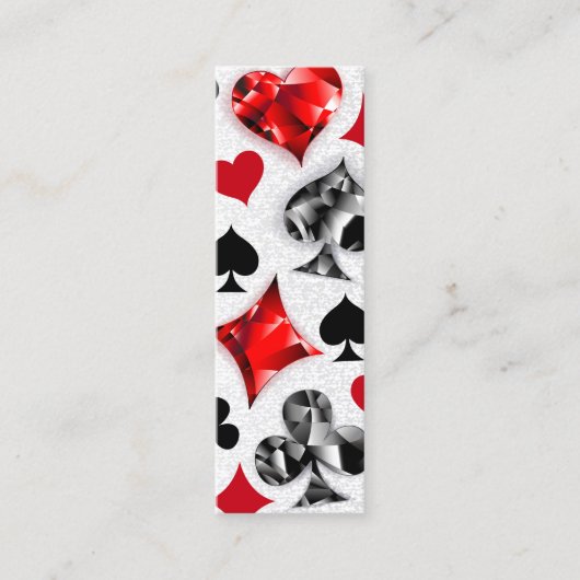 Poker Player Gambler Kartenspielen Anzug Las Vegas Mini Visitenkarte (Vorderseite)