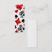 Poker Player Gambler Kartenspielen Anzug Las Vegas Mini Visitenkarte (Vorne/Hinten)