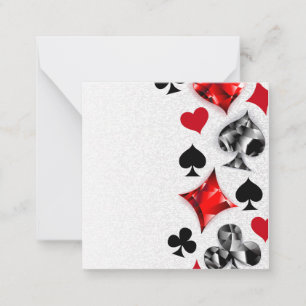 Poker Player Gambler Kartenspielen Anzug Las Vegas Mitteilungskarte