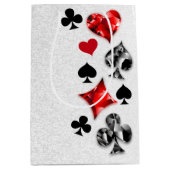 Poker Player Gambler Kartenspielen Anzug Las Vegas Mittlere Geschenktüte (Vorderseite)