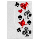 Poker Player Gambler Kartenspielen Anzug Las Vegas Mittlere Geschenktüte (Rückseite)