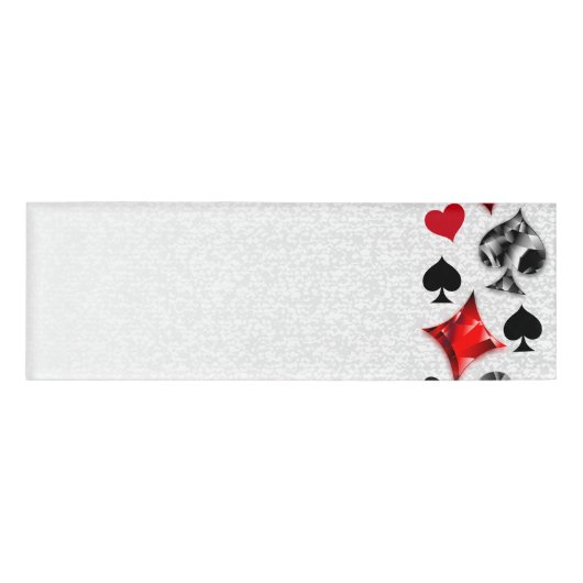 Poker Player Gambler Kartenspielen Anzug Las Vegas Namenschild (Vorderseite)