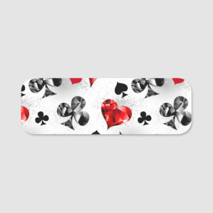 Poker Player Gambler Kartenspielen Anzug Las Vegas Namensschild