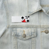 Poker Player Gambler Kartenspielen Anzug Las Vegas Namensschild (Beispiel)