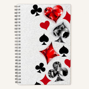 Poker Player Gambler Kartenspielen Anzug Las Vegas Notizblock