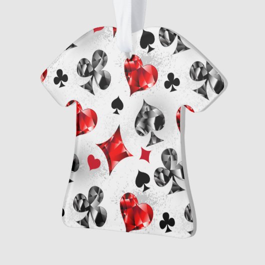 Poker Player Gambler Kartenspielen Anzug Las Vegas Ornament (Vorderseite)