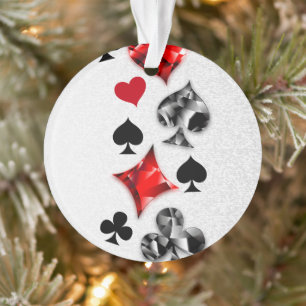 Poker Player Gambler Kartenspielen Anzug Las Vegas Ornament