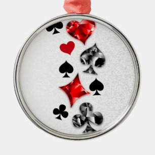Poker Player Gambler Kartenspielen Anzug Las Vegas Ornament Aus Metall