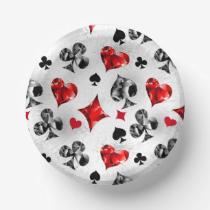 Poker Player Gambler Kartenspielen Anzug Las Vegas Pappteller