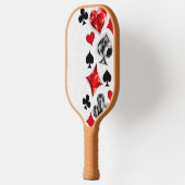 Poker Player Gambler Kartenspielen Anzug Las Vegas Pickleball Schläger (Links)