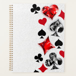 Poker Player Gambler Kartenspielen Anzug Las Vegas Planer