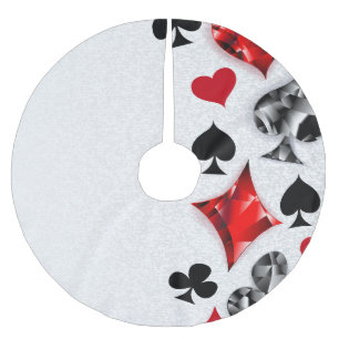 Poker Player Gambler Kartenspielen Anzug Las Vegas Polyester Weihnachtsbaumdecke