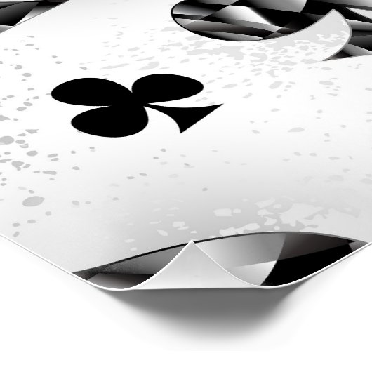 Poker Player Gambler Kartenspielen Anzug Las Vegas Poster (Ecke)