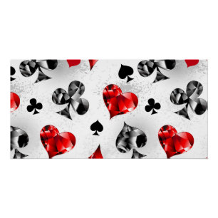 Poker Player Gambler Kartenspielen Anzug Las Vegas Poster