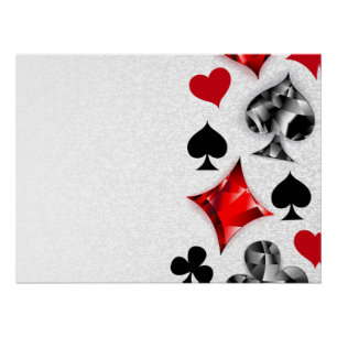Poker Player Gambler Kartenspielen Anzug Las Vegas Poster
