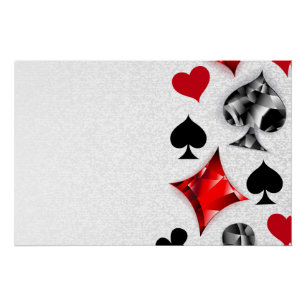 Poker Player Gambler Kartenspielen Anzug Las Vegas Poster