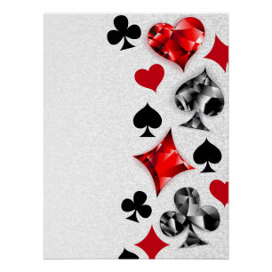 Poker Player Gambler Kartenspielen Anzug Las Vegas Poster