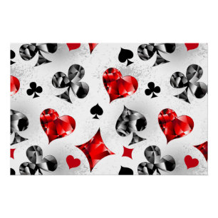 Poker Player Gambler Kartenspielen Anzug Las Vegas Poster