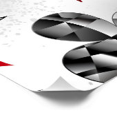 Poker Player Gambler Kartenspielen Anzug Las Vegas Poster (Ecke)