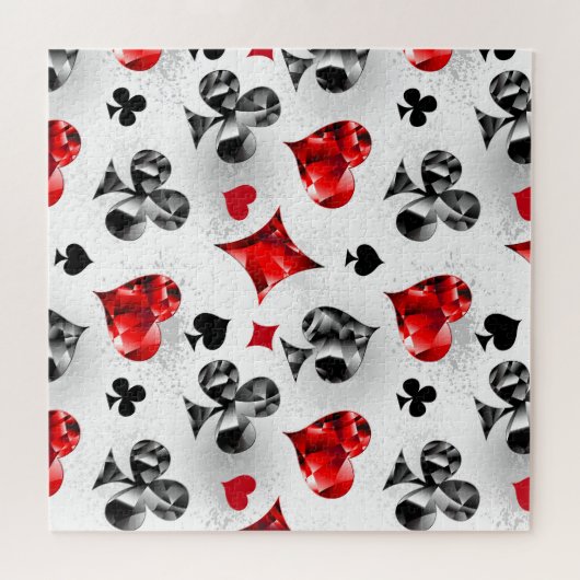 Poker Player Gambler Kartenspielen Anzug Las Vegas Puzzle (Horizontal)