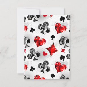 Poker Player Gambler Kartenspielen Anzug Las Vegas RSVP Karte