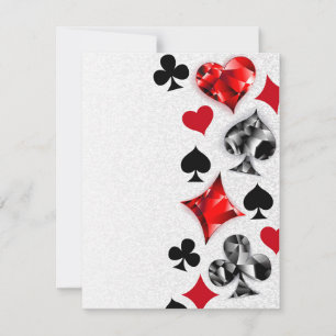 Poker Player Gambler Kartenspielen Anzug Las Vegas RSVP Karte