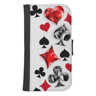 Poker Player Gambler Kartenspielen Anzug Las Vegas Galaxy S4 Geldbeutel Hülle