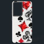 Poker Player Gambler Kartenspielen Anzug Las Vegas Samsung Galaxy Hülle<br><div class="desc">Grauer,  texturierter Hintergrund mit polygonalen Spielkarten-Symbolen. Symbole für Spielkarten,  Herz,  Diamant,  Pik und Club.</div>