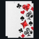 Poker Player Gambler Kartenspielen Anzug Las Vegas Save The Date<br><div class="desc">Grauer,  texturierter Hintergrund mit polygonalen Spielkarten-Symbolen. Symbole für Spielkarten,  Herz,  Diamant,  Pik und Club.</div>