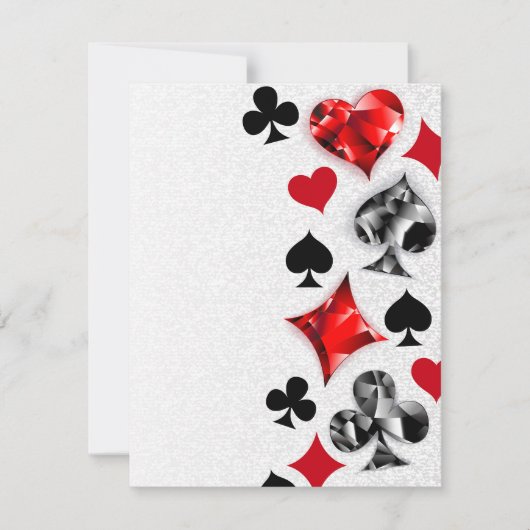 Poker Player Gambler Kartenspielen Anzug Las Vegas Save The Date (Vorderseite)