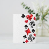 Poker Player Gambler Kartenspielen Anzug Las Vegas Save The Date (Stehend Vorderseite)