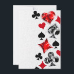 Poker Player Gambler Kartenspielen Anzug Las Vegas Save The Date<br><div class="desc">Grauer,  texturierter Hintergrund mit polygonalen Spielkarten-Symbolen. Symbole für Spielkarten,  Herz,  Diamant,  Pik und Club.</div>