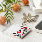 Poker Player Gambler Kartenspielen Anzug Las Vegas Schlüsselanhänger (Seite)
