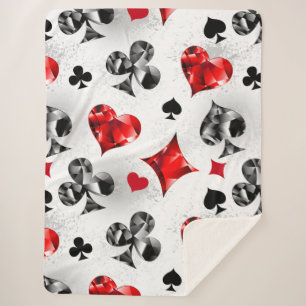 Poker Player Gambler Kartenspielen Anzug Las Vegas Sherpadecke