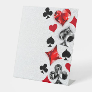 Poker Player Gambler Kartenspielen Anzug Las Vegas Sockelschild