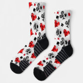 Poker Player Gambler Kartenspielen Anzug Las Vegas Socken (Links)