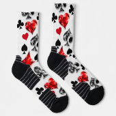 Poker Player Gambler Kartenspielen Anzug Las Vegas Socken (Rechts)