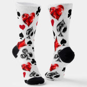 Poker Player Gambler Kartenspielen Anzug Las Vegas Socken (Gewinkelt)