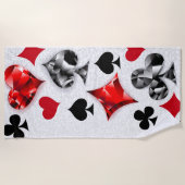 Poker Player Gambler Kartenspielen Anzug Las Vegas Strandtuch (Vorderseite)